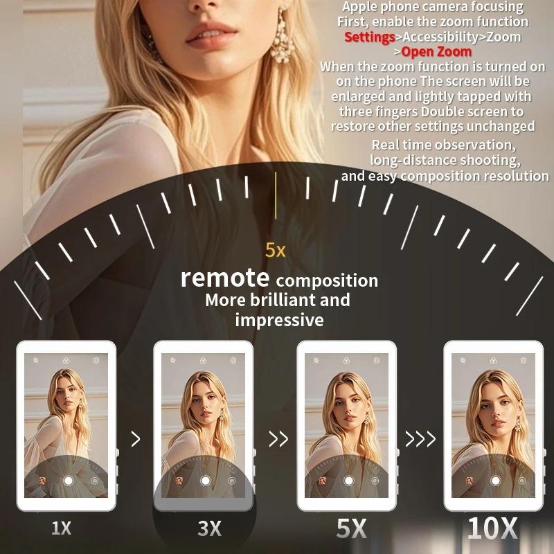 Magnetischer Selfie-Monitor-Bildschirm Drahtloses Telefon Vlog Selfie-Bildschirm Magnetische Halterung Telefon Rückkamera Selfie WiFi Bluetooth-Verbindung für Selfie Live