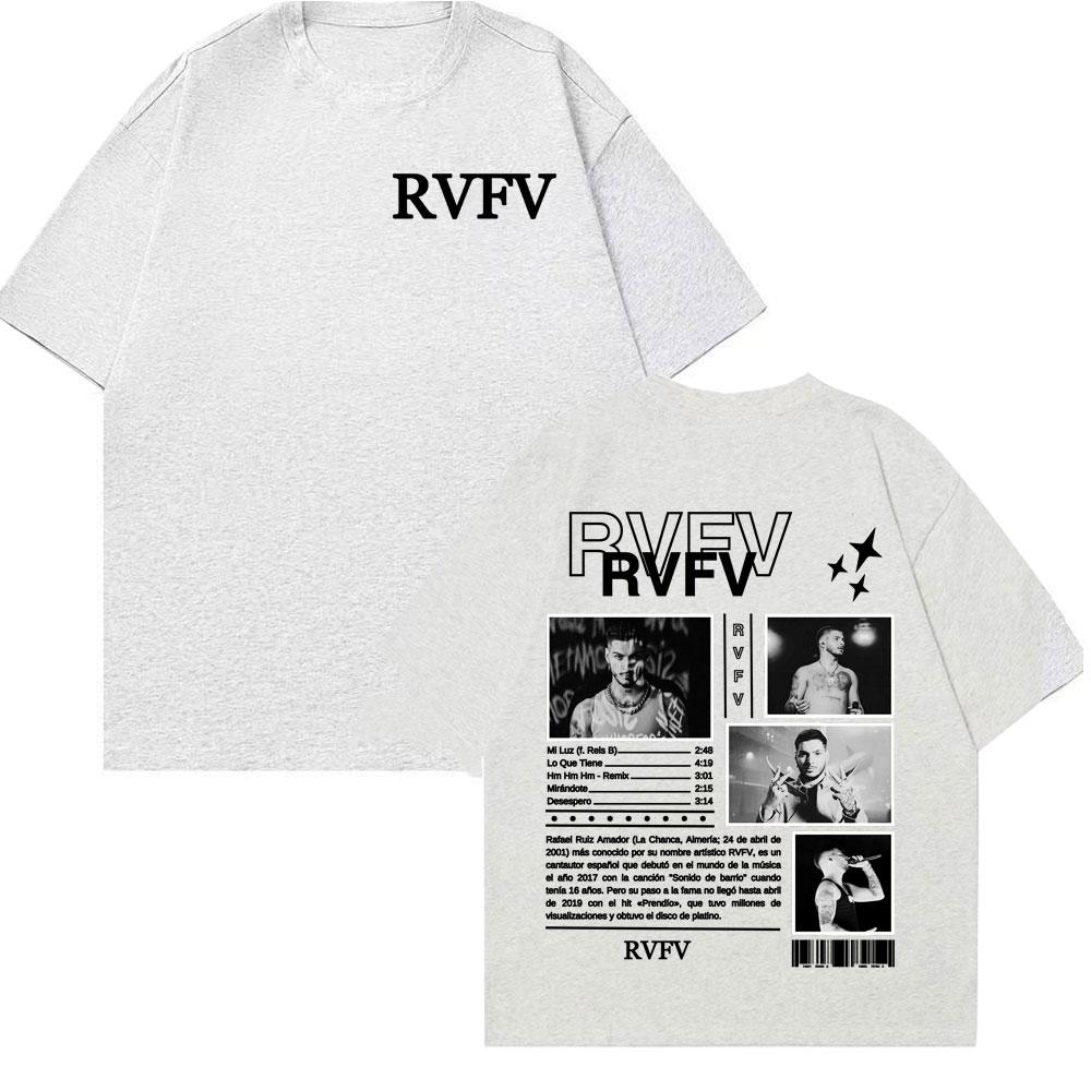 

Rapper RVFV Eltiburón Tour 2024 Merch T Shirts Casual 100% Cotton Short Sleeve T-shirt Men Women Fashion Vintage Hip Hop T Shirt 2XL
