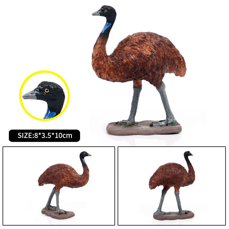 Figurine Păsări de Grădină Oenux Struț Comun Struthio Animale Model Figurine de Acțiune din PVC Colecție Jucării Cadou de Ziua de Naștere pentru Copii