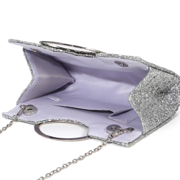 Women's Glitter Top Handle Handbags,Evening Clutches Purse with Chain Shoulder Bag for Party Prom Wedding Cocktail Club