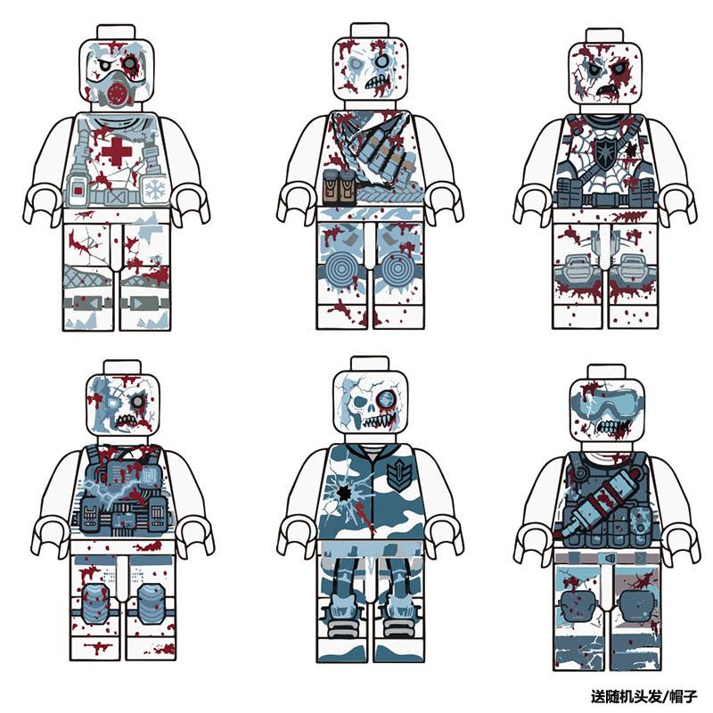 Building Blocks, Humanoid Dolls, Toys, Digital Action Figures Assembled Toys Crawler Children's Educational Toys