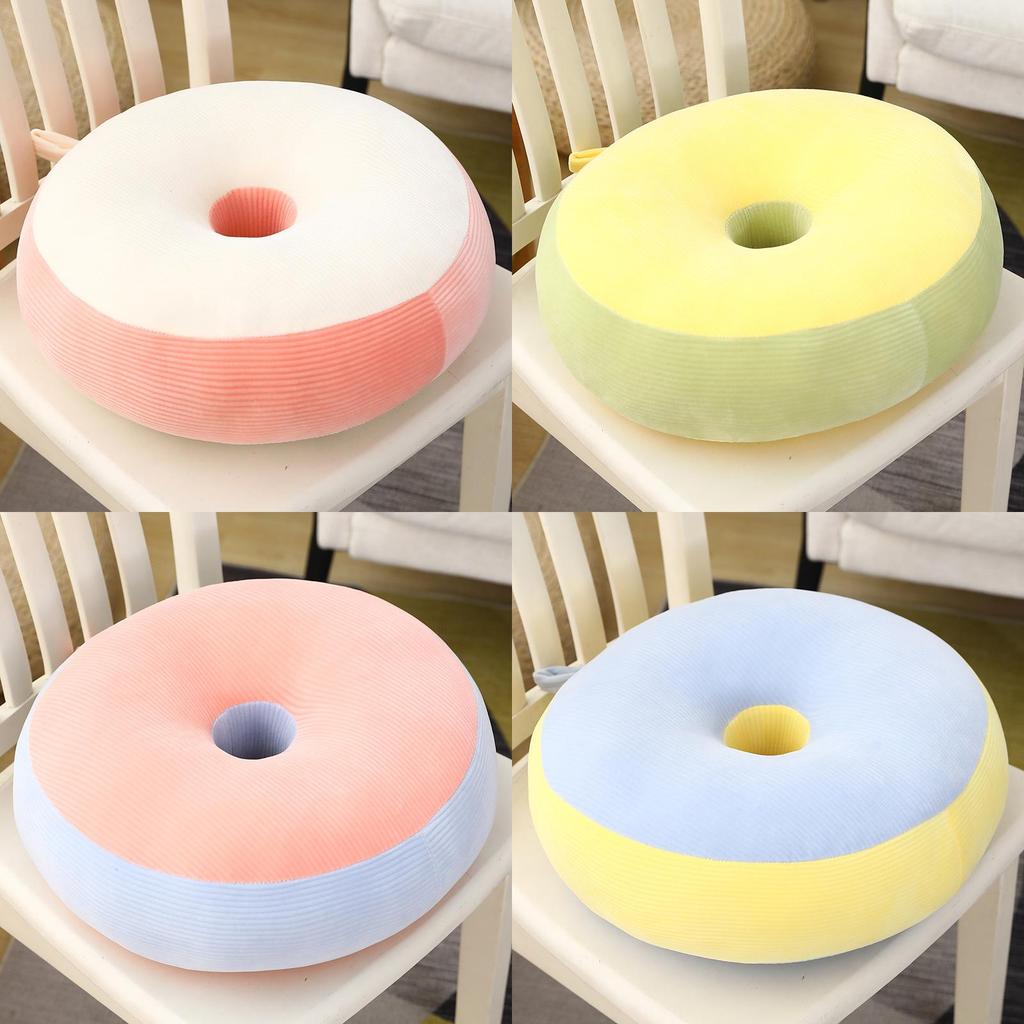 Sweetheart Macaron Round Cushion With Striped Pattern For Living Room And Bedroom Decor