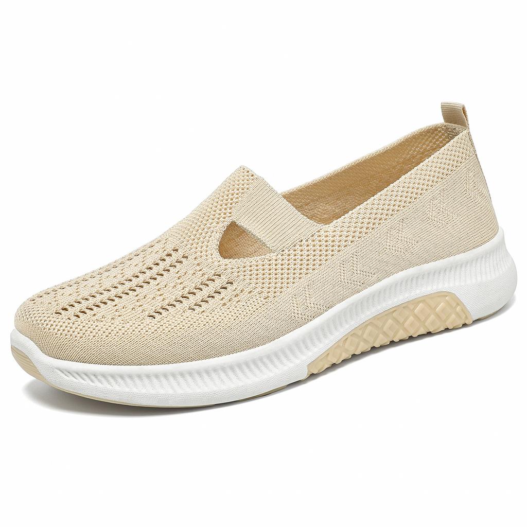 Women Shoes Spring Elderly Mom Shoes Breathable Soft Sole Slip On Casual Shoes Walking Shoes Casual Daily Comfortable Lightweight Sneakers