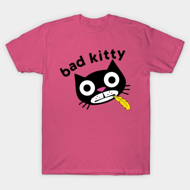 

Men Black Print T-shirt Bad Kitty No-Cut Transfer Paper Print Cotton Tshirt 4XL гарячі рожевого кольору