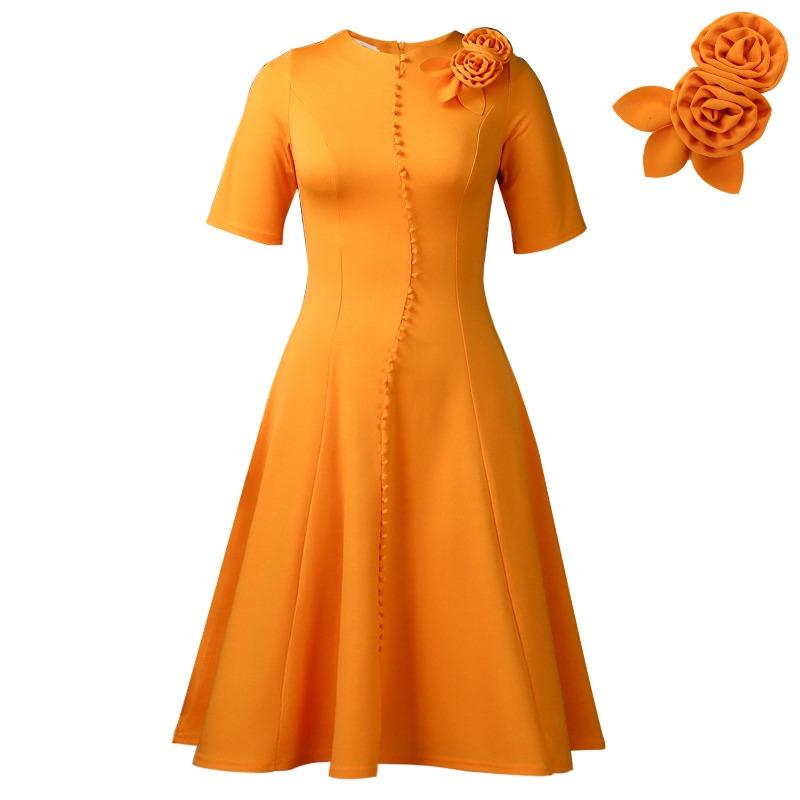 

Новое женское платье с коротким рукавом, однотонное, с круглым вырезом, темпераментное, элегантное, африканское S