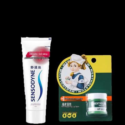 Sensodyne Toothpaste & Mentholatum Lip Balm Bundle