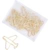 Airplane Shaped Paper Clips, 100Pcs Mini Cute Paperclips Portable Electroplated Metal Office Clips for Document Sorting and Organizing Office School