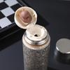 Premium Titanium Insulated Cup Gift Set - Flip-top Water Bottle with Tea Separation for Office or Business Use