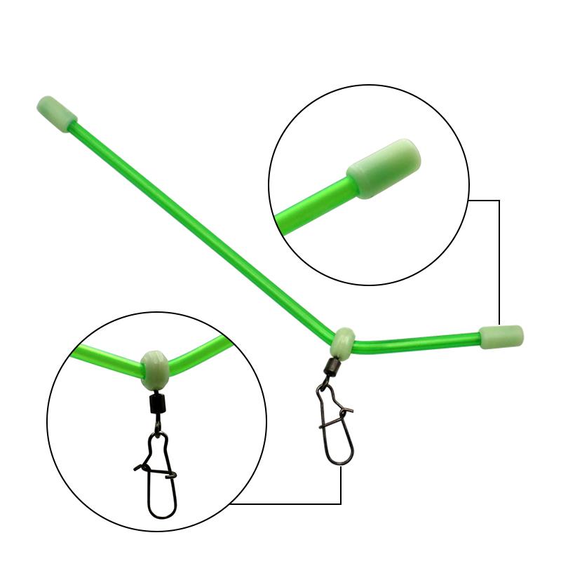 5 szt. Akcesoria wędkarskie do karpiowania Wysięgniki zapobiegające splątaniu z zatrzaskiem rolkowym Rozmiar 95 mm 125 mm 150 mm Świecące do klatki podajnika Carp Rig Tackle