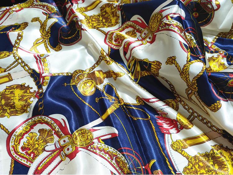 

«Ткань ципао с принтом из атласного шелка и лента для головного убора»