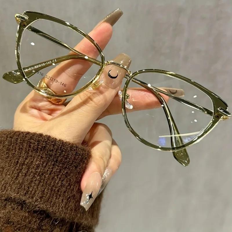 Women's Y2K Anti-Blue Light Glasses Oval frame Lightweight Frames Statement Frames