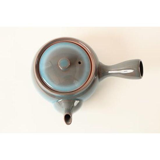Mino Ware Teapot Light Blue Brown Gradient Strainer 320ml Made Japan SYK010