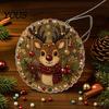 Diamond Painting Christmas Ornament Kit Faux Pearl Hanging Kit, DIY 3D Beads Handmade Festive Home Decor Art Craft, Acrylic Gem Board for Window,
