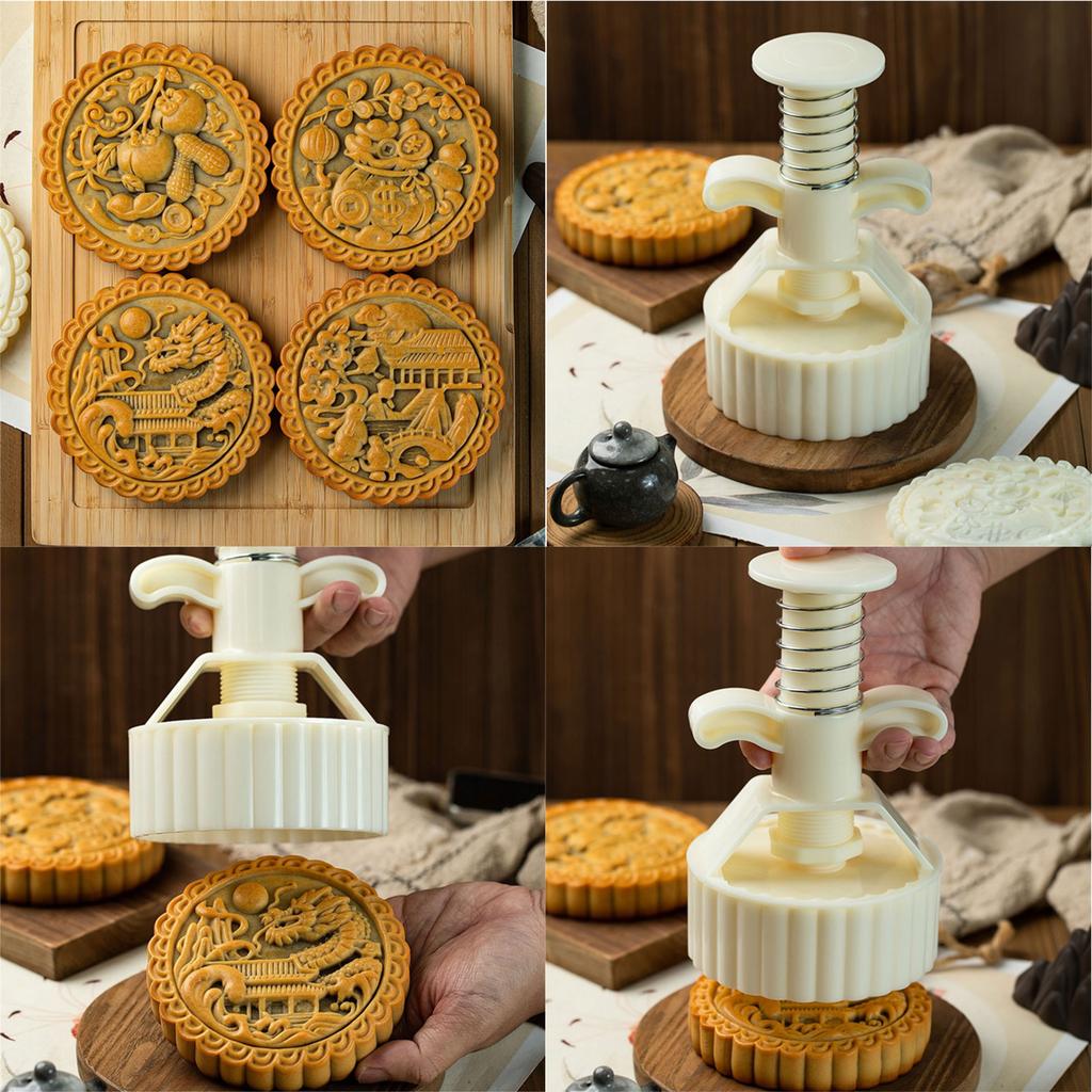 300g 500g Mooncake Mold With Traditional Chinese Patterns Food Grade PP Material For Baking And Festive Celebrations