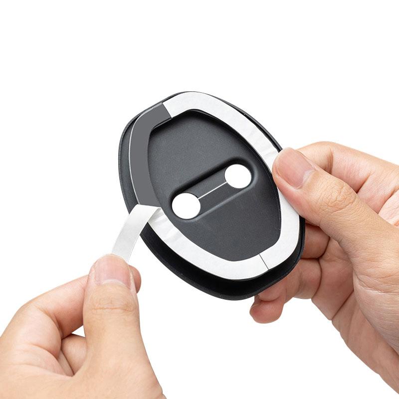 4Pcs/Set Car Door Stopper Cover Door Lock Protective Covers Styling For Tesla Model S Model X Model Y Cybertruck Model 3 Model Y