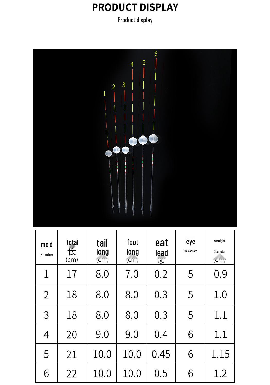 Handmade Steel Foot Small Float Stand for Crucian Carp Vertical Seven-Star Traditional Float 2#