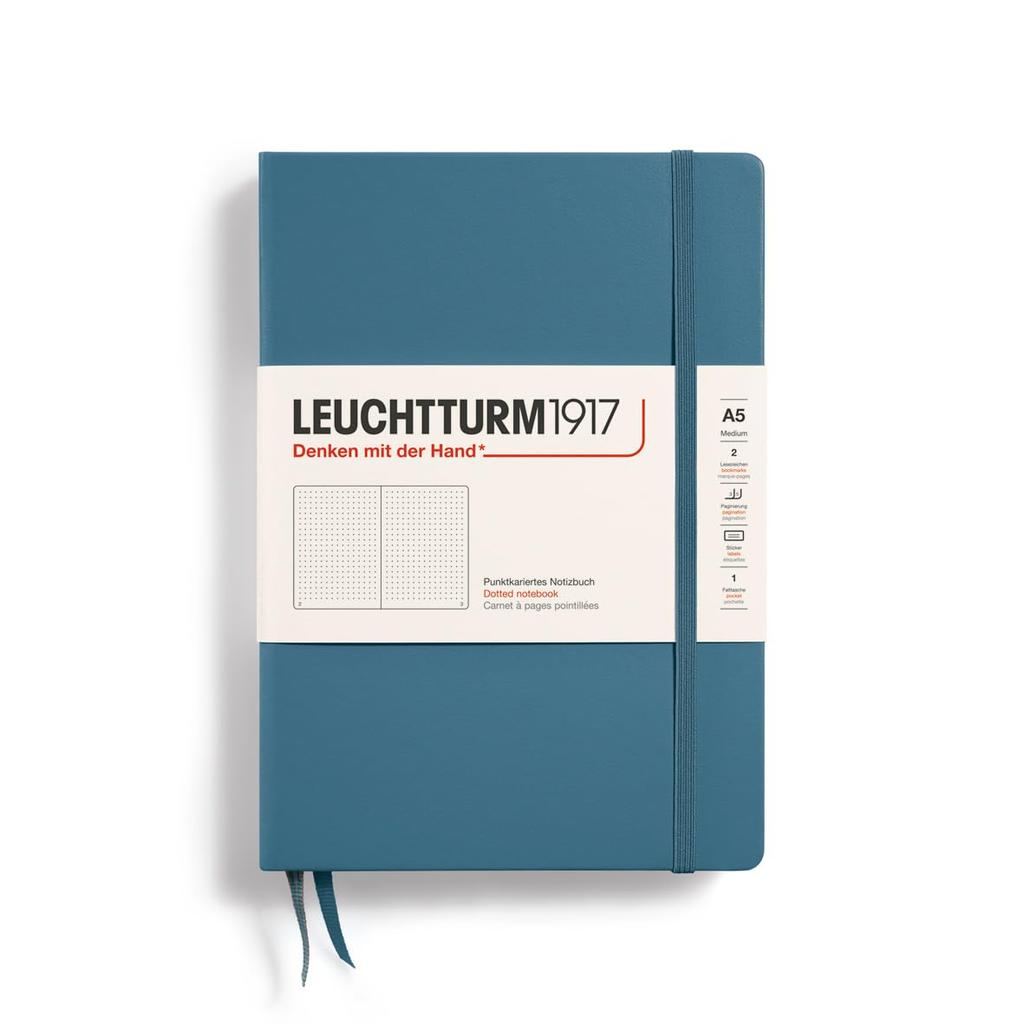 Leuchtturm Notebook A5 Dot Grid Stone Blue 363334 (Genuine Imported Product)