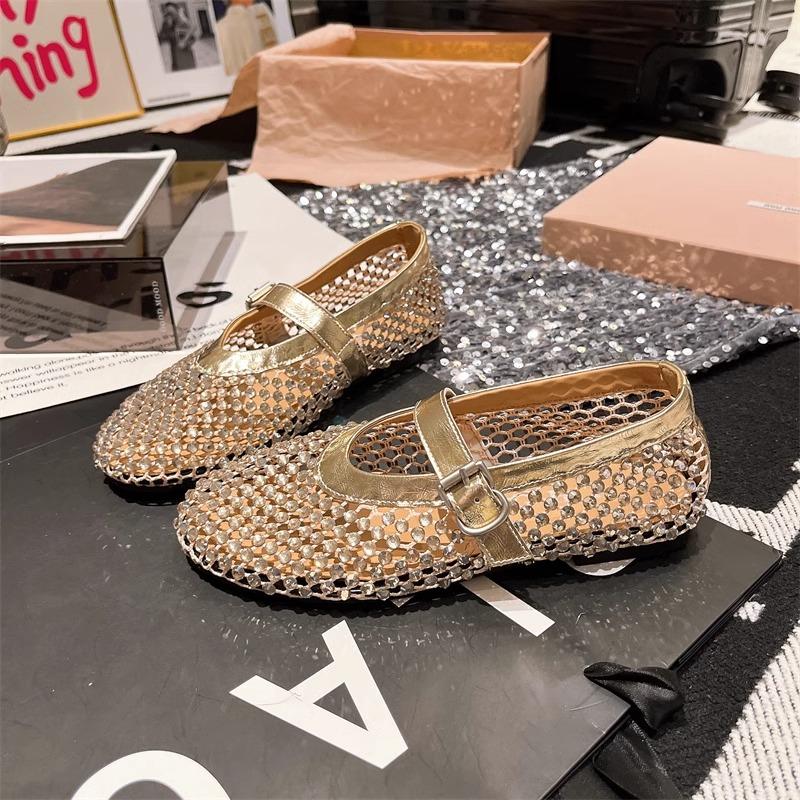 Sandals Mesh Breathable Fashion Versatile Sandals Women New Flat Soft Soled Mary Jane Shoes for Women Sandalias De Mujer