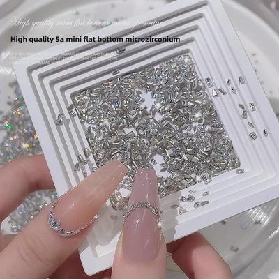 Exquisite 5A Zircon Diamond Nail Accessories - 2024 New Mini Flat Bottom Micro Gems