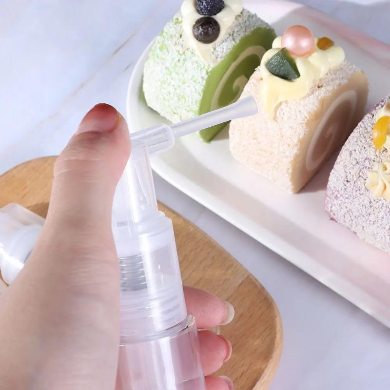 Plastic Spray Bottle for Cake Decoration, Powder, Baking Color, Flash Glitter, Fondant, Macaron, Mousse, 14ml, 25ml, 50ml
