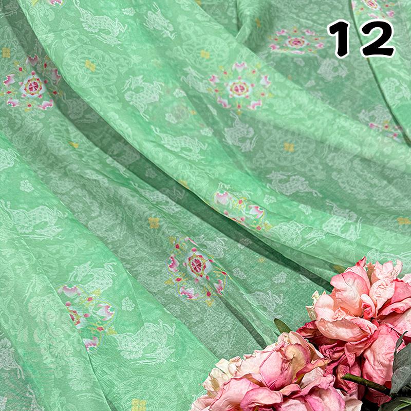100*150cm Chinese Ancient Classical Traditional Chiffon Fabric For Sewing Hanfu Dress Horse Face Skirts Stage Costume