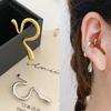 Minimalisme Vloeibaar Metaal S-vormig Geen Piercing Clipoorbellen voor Vrouwen Cool Meisje Oor Cuff Modieus Statement Oorbellen Sieraden Cadeaus