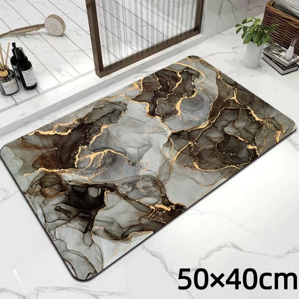 Quick Dry Kitchen Drain Mat Gilded Marble Absorbent Floor Mat New Tableware Countertop Mat