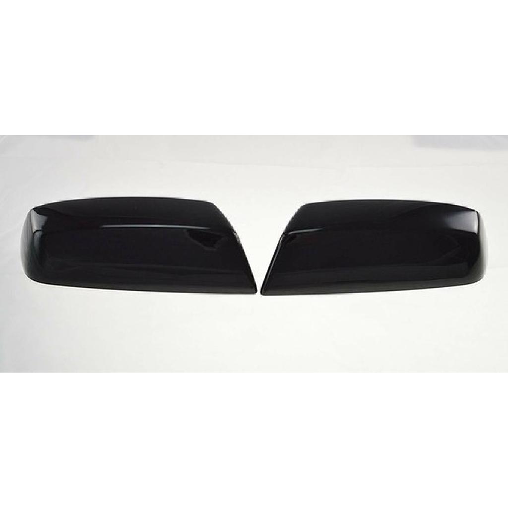 2X For 2014-2018 Chevy Silverado / GMC Sierra GLOSS BLACK Top Half Mirror Covers