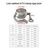 0.5" 0.75" 1" 1.5" 2" 3" 4" Tri Clamp 304 Stainless Steel Sanitary Fitting 50.5mm Ferrule OD Fit 38mm Pipe OD For Homebrew Beer