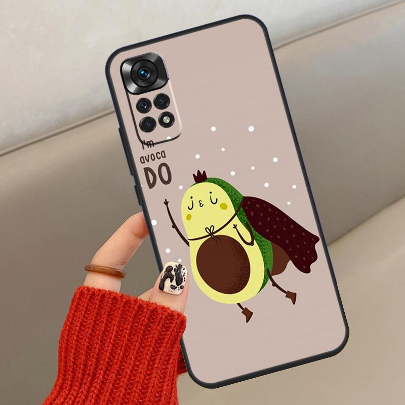 Cute Avocado Fruits Case For Xiaomi Redmi Note 14 13 12 10 11 15 Pro Plus Cover For Redmi 15 15C 13C 10C 12C 14C