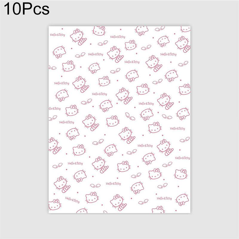 10pcs Wrapping Sheets Crafts Gifts Gift Wrap Paper Cartoon Patterned for DIY HelloKitty