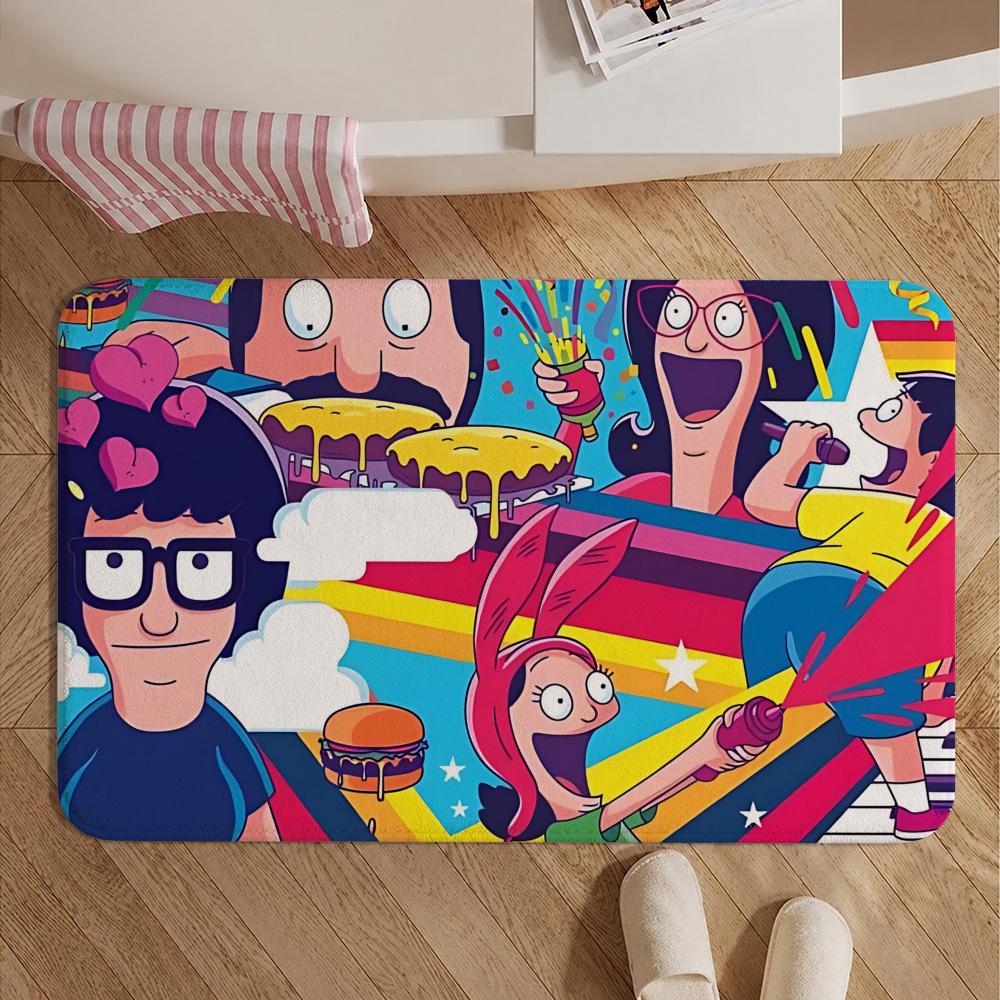 Animation-Bob's BurgersS Floor Mat Soft Non-Slip Bath Mat, Bedside Carpet, Absorbent Doormat for Home