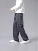 Herren Cargo Hose mit geradem Bein, Frühling/Herbst, Unifarben, Übergröße, Teenager Sport Windbreaker, Lässige lange Hose.