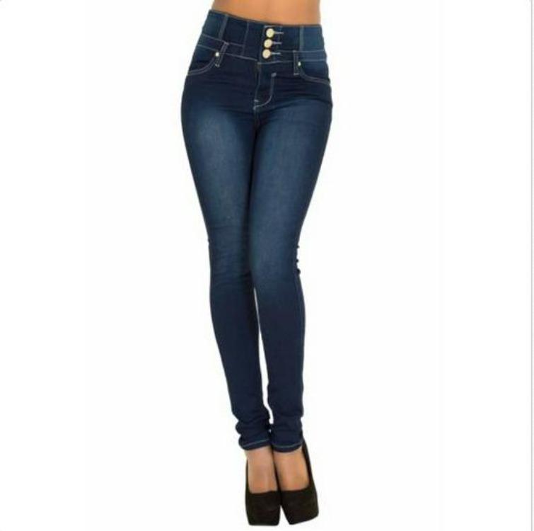 Women Plus Size Skinny Jeans High Waisted Slim Fit Stretch 2016