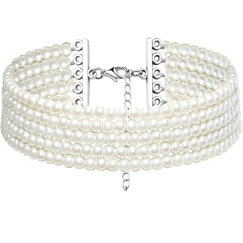 Popular European and American fashion jewelry, bohemian multi-layer necklace, five-layer necklace