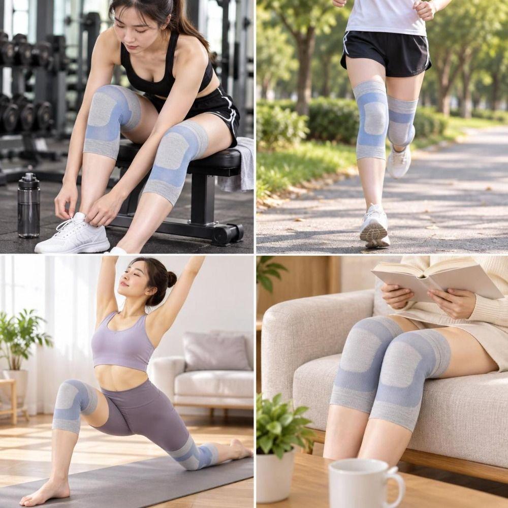 Non-Slip Elastic Knee Sleeves Seamless Knee Warmers New Sports Knee Braces  Running