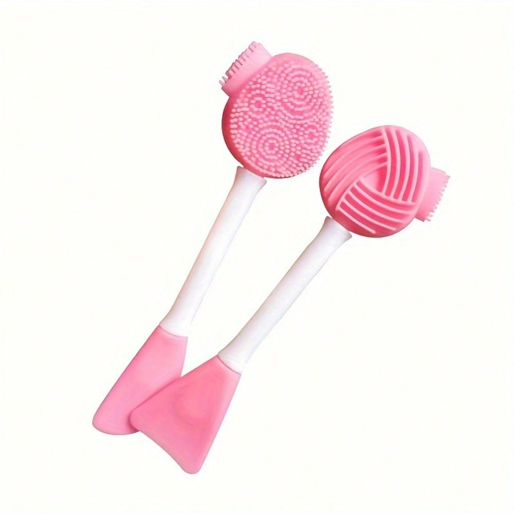 1Pcs Facial Cleansing Brushes Includes a Dual-Headed Brush for Facial Cleansing And a Nose Brush. A Multifunctional Dual-Headed Brush