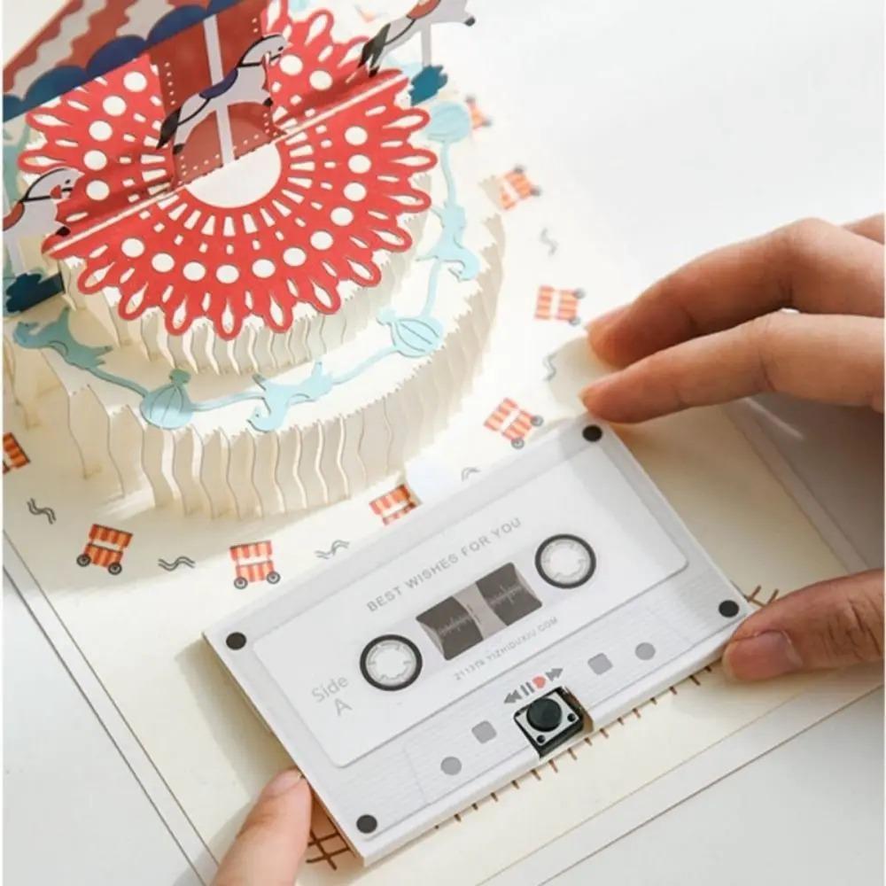Stilvolle Nachrichtenaufnahmekassette Einzigartige Soundgrußkarte Jubiläumsgeschenk