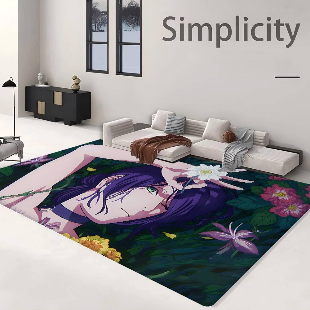 Action Anime Chainsaw Man Reze Arc Bathroom Mat Kids Room Bedroom Decoration Balcony Anti-Slip Doormat Living Room Welcome Rug