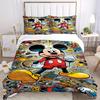 3pcs Mickey Mouse Printed Bedding Set, Breathable And Soft, Machine Washable, Christmas Gift, Suitable for Bedroom Decoration, 106