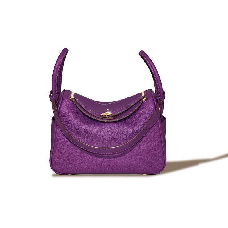 2025 Geantă nouă din piele naturală pentru femei, piele strat superior, geantă Lindy mică, Lindy la modă, versatilă, de mână, pe un umăr, crossbody