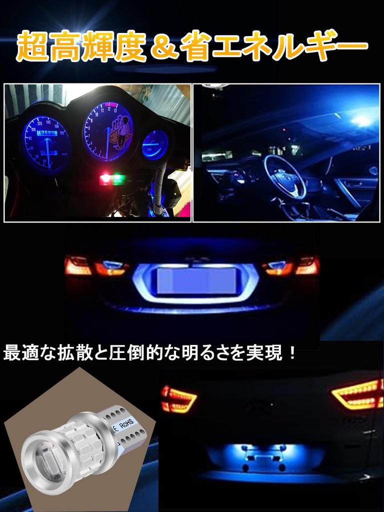 XELORD T10 LED Blue Explosive Light New Lens Concentration 360°