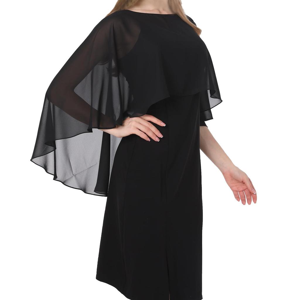Elegant Women's Chiffon Shawl Dress - Summer Wedding Party Cover-up & Silk Pashmina Scarf