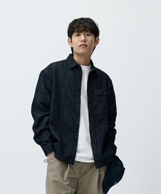 Maedeumaleuseu Point Pocket String Denim Shirt Mmffmds-155Na