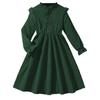 European Girls' Retro Long Sleeve Dress, 6-12 Years, Autumn/Winter Collection