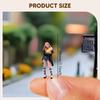 1:64 Girl with Long Hair Model Tiny People Photo Prop Stimulated Miniature Figure Female