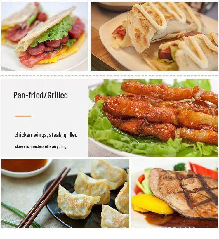 Electric Double-Sided Crepe & Pancake Maker with Deepened Heating for Frying & Grilling