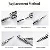 10Pcs Fountain Pen Nib Replacement Metal Fountain Pen Tip For Gothic Base English Handwriting Practice and Sketching