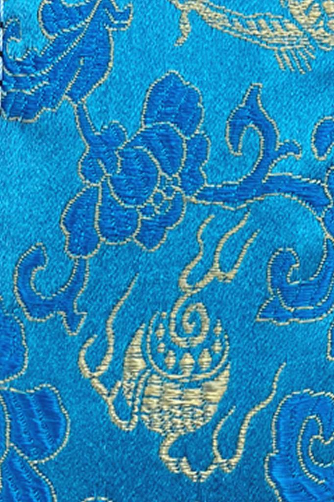 Spice Note Guitar Strap Dragons Flowers Jacquard Fabric Made In Japan Aqua Length & ES-PJ50DF/AQA (Total 820mm~1450mm)