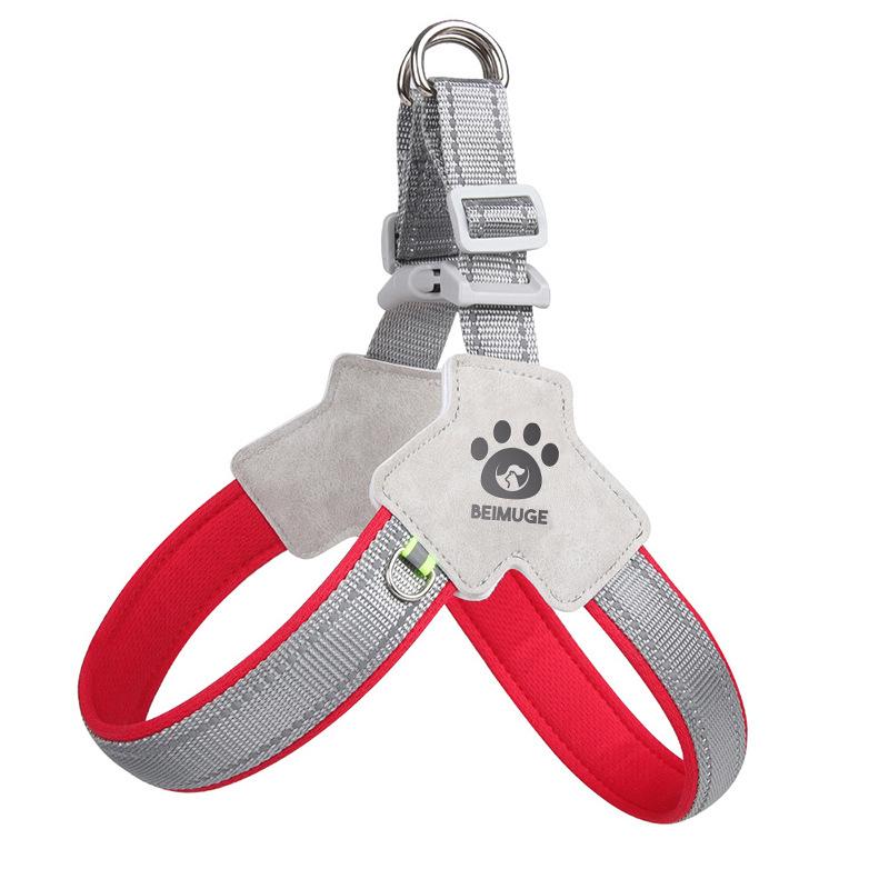 Dog Y shaped harness no pull reflective adjustable  and comfortable for small medium dogs walking training outdoor